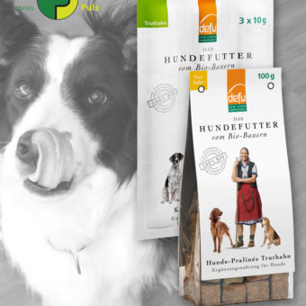 defu BIO dog snacks: chewing sticks and pralines
