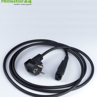 Shielded cold appliance connection cable with C13 plug | 2 meter | black