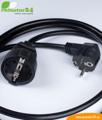 Shielded extension cable, 3 meters, black