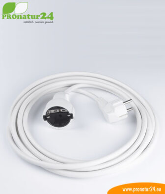 Shielded extension cable, 5 meters, white