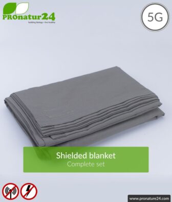 Shielding blanket TDG Set all inclusive. Protection against HF electrosmog up to 41 dB (WLAN, mobile phone). Earthable. Effective against 5G!