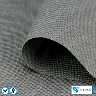 STEEL GRAY shielding fabric | for curtains, bedding and blankets | RF screening attenuation against electrosmog up to 42 dB | Effective against 5G!