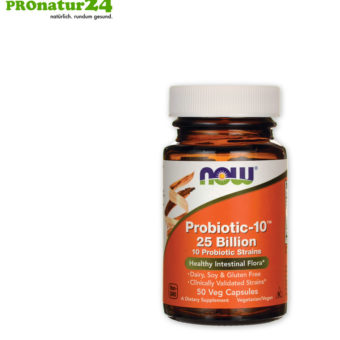 PROBIOTIC-10 25 BILLION by NOW FOODS | Bacterial strains for the intestine | Vegetarian