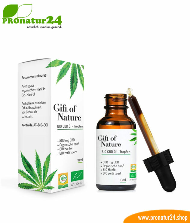 BIO HEMPSEED OIL or CBD (cannabidiol) from the cannabis (hemp) plan