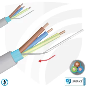 Insulating tube | for the bare drain wire from the shielded installation cable