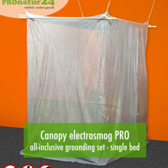 OFFER: Canopy SET Elektrosmog PRO for single bed with complete grounding accessories. Used / private sale.