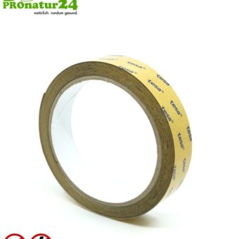 Self-adhesive ground tape EB2 with strong, non-conductive glue for under shielding paint and shielding mesh. HF and LF. 10 meters in length.