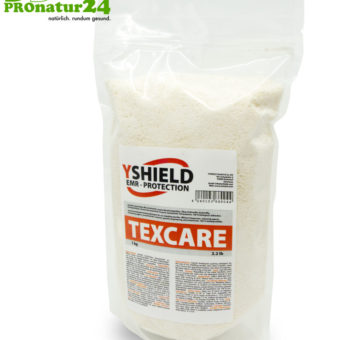 TEXCARE powder detergent from YShield. Specially developed for shielding fabric.