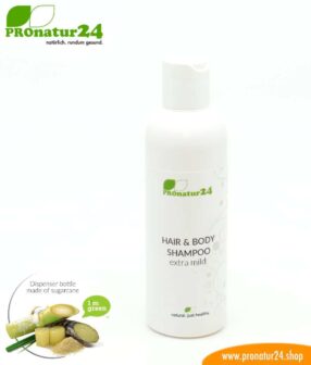 SHAMPOO extra mild. Hair & Body Shampoo for the sensitive skin. Perfect for babies. Showering redefined incl. sustainable packaging.