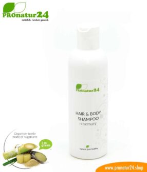 SHAMPOO rosemary. Hair & Body Shampoo with rosemary and nettle extract. Showering redefined incl. sustainable packaging.
