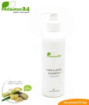 SHAMPOO rosemary. Hair & Body Shampoo with rosemary and nettle extract. Showering redefined incl. sustainable packaging.