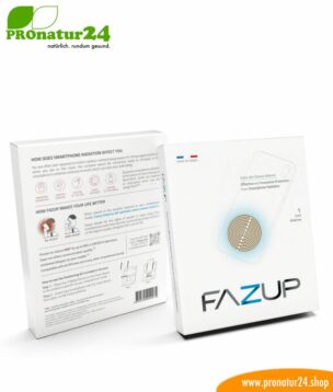 FAZUP, limited edition GOLD. Passive antenna for reduction from mobile phone radiation! Innovative protection against electrosmog from iPhone, Samung, Huawei.