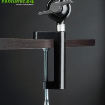 Mounting / fixing of the shielded desk lamp and workplace lamp. DESIGN BLACK.