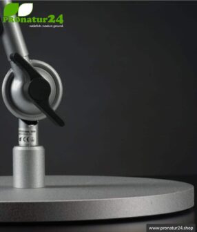 Mounting / fixing of the shielded desk lamp and workplace lamp. DESIGN SILVER.