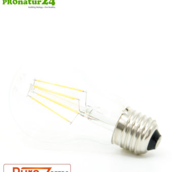 4.2 watts LED filament Pure-Z-Retro BIO LIGHT | bright as 40 watts, 420 lumen | warm white (2700 Kelvin) | CRI >90, flicker-free (< 1%), E27