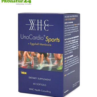 WHC UnoCardio® Sports | Omega-3 fish oil and eggshell membrane in combination | ideal for physical exertion | 60 softgels