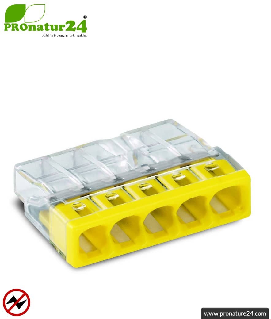 Wago 221-415 Compact Splicing Connector 5-Conductor Terminal Block, Reliable and Space-Saving Solution