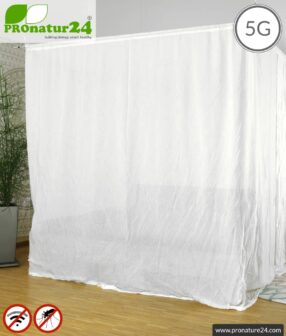 Shielding canopy Electrosmog WIFI | DOUBLE BED (GRAND KING SIZE) | Shielding RF radiation (cell phone, WIFI, LTE, ...) up to 99.97% (38dB). 5G ready!