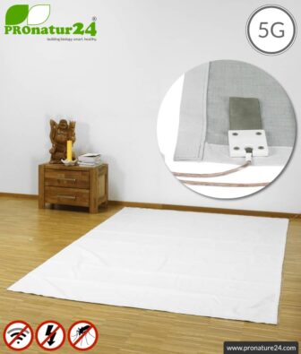 Shielding floor mat | Radiation protection against radio up to over 99.99% (41dB) | Grounding LF possible Effective against 5G!