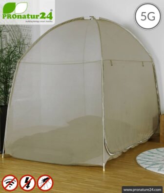 Shielding tent SAFECAVE QUEEN | up to 99.99 % shielding effect (screening attentuation up to 47 dB) | anti-electrosmog full protection | free-standing, without ceiling suspension | LF groundable