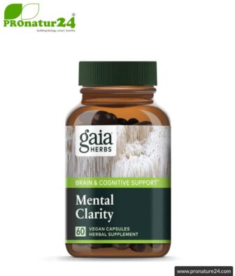 MENTAL CLARITY by Gaia Herbs | can support brain performance and concentration | mushrooms & Herbs (reishi, cordyceps, basil, rosemary, ...) | 60 capsules