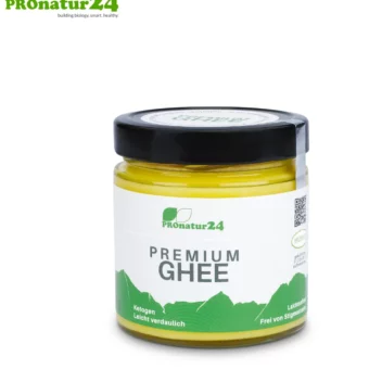 PREMIUM GHEE | Ayurvedic clarified butter, made out of 100% hay milk (certified pasture farming AT) | filled by hand in glass | perfect for low-carb and ketogenic diets.