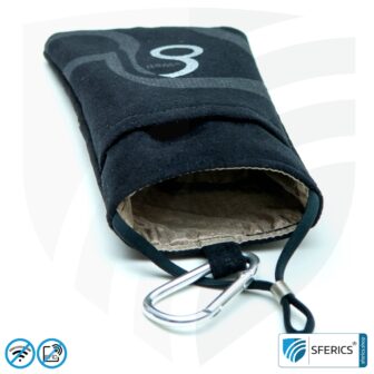 Cell phone case eWall in black | Anti electrosmog incl. 5G | 3in1 protection incl. RFID data protection | iPhone, Android, Smartphone, etc.