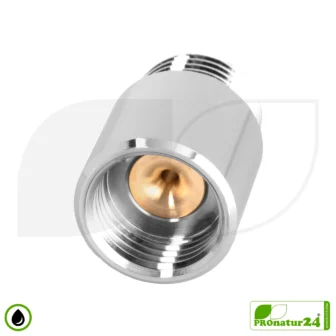 ecoturbino® DELUXE ET10L water-saving shower adapter | Save water and energy (gas, electricity) | Reduce costs by up to 40% when showering + emptying the shower head | silver