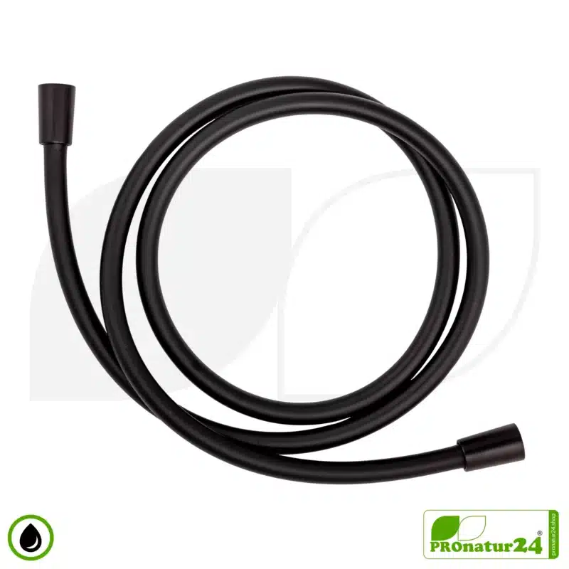 Shower Hose | Handheld Shower Hose | Replacement Hose for the Shower Cabin by ecoturbino® | Black
