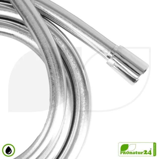 Shower Hose | Handheld Shower Hose | Replacement Hose for the Shower Cabin by ecoturbino® | Silver