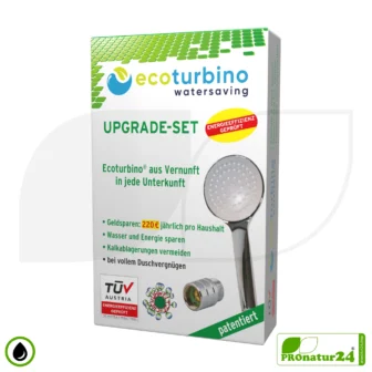 ecoturbino® Handheld Shower UPGRADE SET 10 Legio | ET10L Water-saving Adapter + Handheld Shower Head