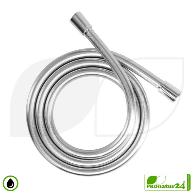 Shower hose ecoturbino, silver