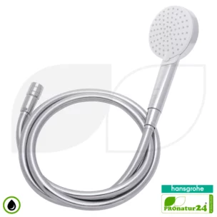 hansgrohe Crometta Vario, 2-jet SET + ecoturbino® 10 Legio | ET10L water-saving adapter + shower hose + shower head