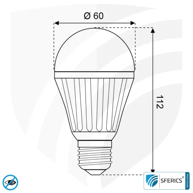 8 Watt LED Full Spectrum, Dimmable (TRIAC) | As Bright as 60 Watts, 560 Lumens | CRI 97 | Flicker-Free | Daylight | E27 | Business Quality