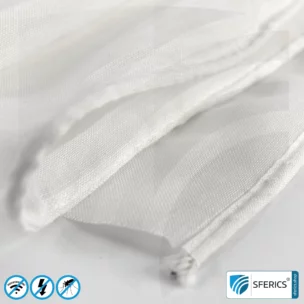EVOLUTION shielding fabric | ideal for production of curtains and canopies | RF screening attenuation against electrosmog up to 31 dB