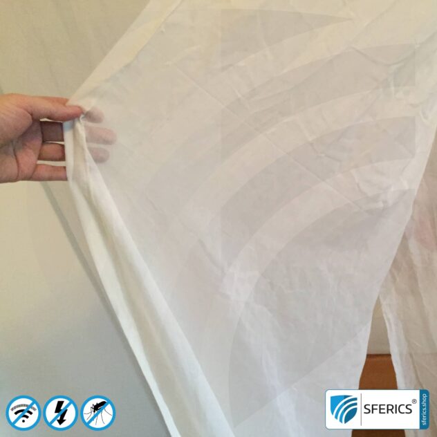 NATURELL™ shielding fabric | ideal for curtains and canopies | RF shielding up to 40 dB from electrosmog caused by RF, WIFI, DECT, LTE | 5G ready!