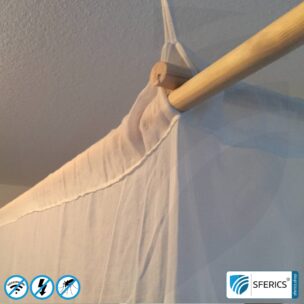 NATURELL™ shielding fabric | ideal for curtains and canopies | RF shielding up to 40 dB from electrosmog caused by RF, WIFI, DECT, LTE | 5G ready!