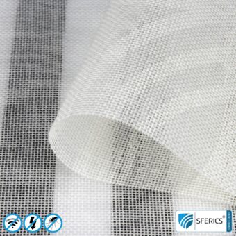 NATURELL™ shielding fabric | ideal for curtains and canopies | RF screening attenuation against electrosmog up to 40 dB | 5G ready!