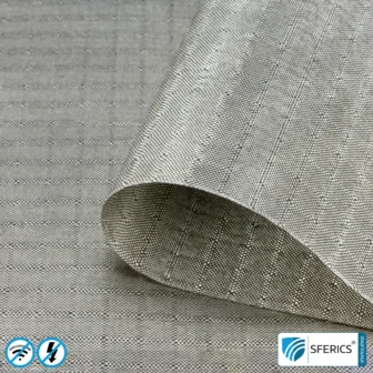 SILVER SILK shielding fabric | ideal for production of mobile phone cases and clothing | RF screening attenuation against electrosmog up to 58 dB | RFID/NFC data protection | Effective against 5G!