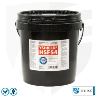 Shielding paint HSF54 | RF screening attenuation against electrosmog up to 90 dB at 40 GHz | classic shielding paint from YSHIELD | TÜV SÜD certified | effective on 5G!
