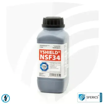 Shielding paint NSF34 | LF screening attenuation against electrosmog up to 80 dB | protection against low-frequency electrical fields (domestic electricity) | TÜV SÜD certified