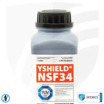 Shielding paint NSF34 | LF screening attenuation against electrosmog up to 80 dB | protection against low-frequency electrical fields (domestic electricity) | TÜV SÜD certified 11 Shielding paint NSF34 | LF screening attenuation against electrosmog up to 80 dB | protection against low-frequency electrical fields (domestic electricity) | TÜV SÜD certified
