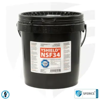Shielding paint NSF34 | LF screening attenuation against electrosmog up to 80 dB | protection against low-frequency electrical fields (domestic electricity) | TÜV SÜD certified 9 Shielding paint NSF34 | LF screening attenuation against electrosmog up to 80 dB | protection against low-frequency electrical fields (domestic electricity) | TÜV SÜD certified