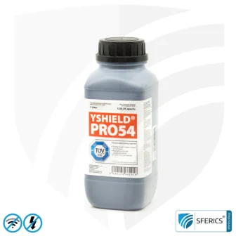 Sample set RF shielding paints | Protection against electrosmog EMF with 250 mL filling quantity each | TÜV SÜD certified | perfect for material tests in practice before purchase 13 Shielding paint PRO54 | RF screening attenuation against electrosmog up to 93 dB at 40 GHz | no graphite effect = does not stain | technically the most resilient shielding paint | TÜV SÜD certified | effective at 5G!
