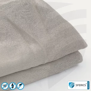 SILVER TULLE shielding fabric | ideal for production of canopies and curtains | RF screening attenuation against electrosmog up to 48 dB | Effective against 5G!