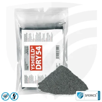 Special shielding paint DRY54 in powder form | RF screening attenuation against electrosmog up to 84 dB at 40 GHz | TÜV SÜD certified | effective for 5G! 1 Liter