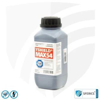 Sample set RF shielding paints | Protection against electrosmog EMF with 250 mL filling quantity each | TÜV SÜD certified | perfect for material tests in practice before purchase 15 Shielding paint MAX54 | RF screening attenuation against electrosmog up to 100 dB at 40 GHz | TÜV SÜD certified | developed for maximum shielding against electrosmog by 5G or WIFI 6