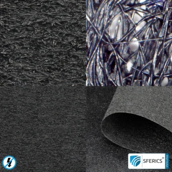 Shielding fleece NCV95 | Protection against electrosmog caused by alternating electric fields LF (domestic current) | For laying. 40 dB shielding effectiveness NF. 95 cm width.