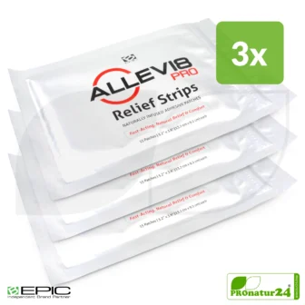 ALLEVI8 PRO Energy Patch – 15 Pieces – Dr. Minsoo Kim, Korea / B-EPIC | +1 Piece FREE for testing per customer* | ORIGINAL Relief Strips based on the same patent (as before) 30 ALLEVI8 PRO | 45 pieces | 3 packs of 15 relief strips each in a value set | ORIGINAL tape by the inventor Dr. Minsoo Kim, BEPIC
