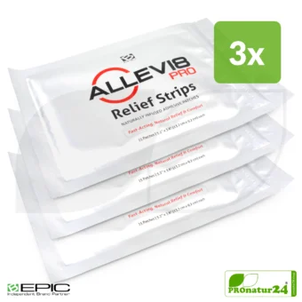 ALLEVI8 PRO | 45 pieces | 3 packs of 15 relief strips each in a value set | ORIGINAL tape by the inventor Dr. Minsoo Kim / BEPIC